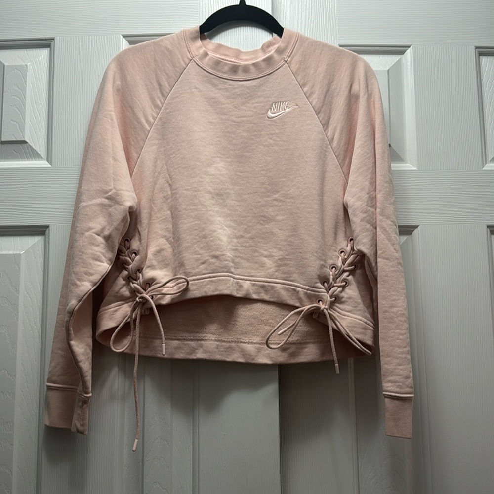Nike Cropped Pink Sweatshirt